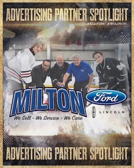 2022 Gold Sponsor and Advertising Partner for the Milton Menace Hockey Club