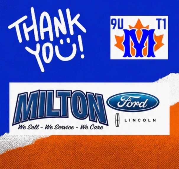 2025 Sponsors for the 9UT1 Milton Mets Baseball team
